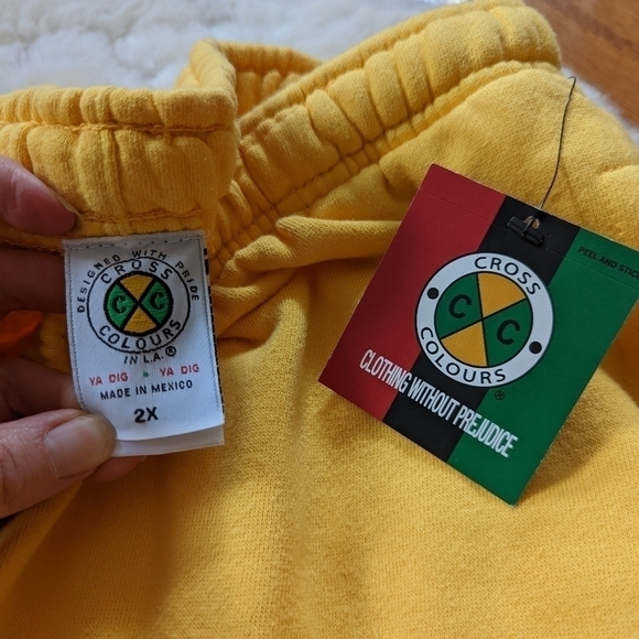 Cross COLOURS cxc yellow sweatpants 2x - Picture 4 of 12